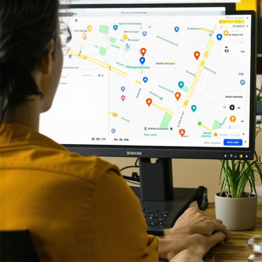 Analyzing Map Pack Rankings Business owner reviewing local SEO performance on desktop