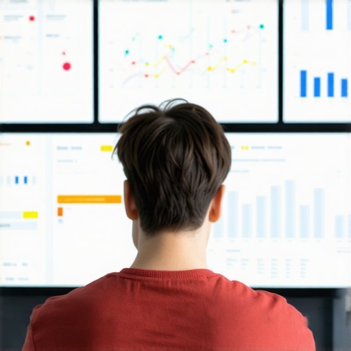 Person analyzing local SEO analytics on a computer screen