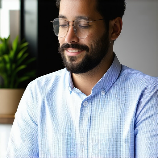 Business owner implementing schema markup and review strategies for local SEO