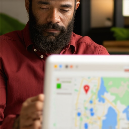 Managing Local Reviews for Map Pack Success Business owner optimizing online reviews for local SEO