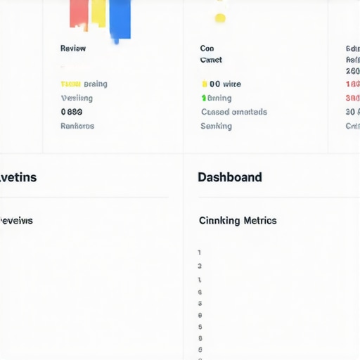 Screenshot of a local SEO dashboard with citation, review, and ranking metrics.