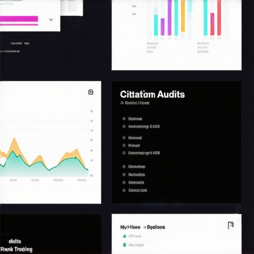 Screenshot displaying local SEO tools for citation auditing and rank monitoring.