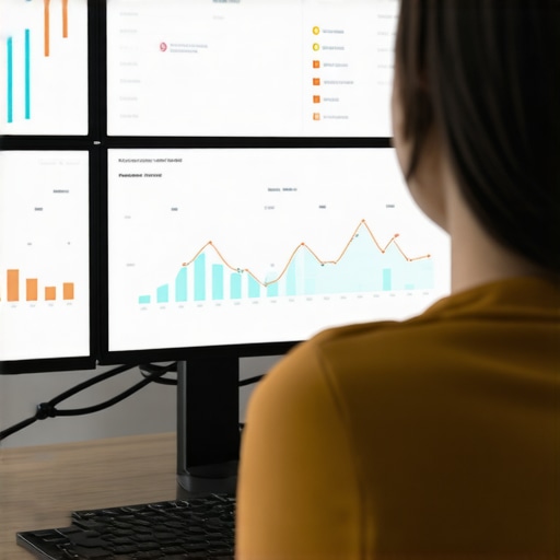 Person reviewing local SEO metrics on a digital dashboard