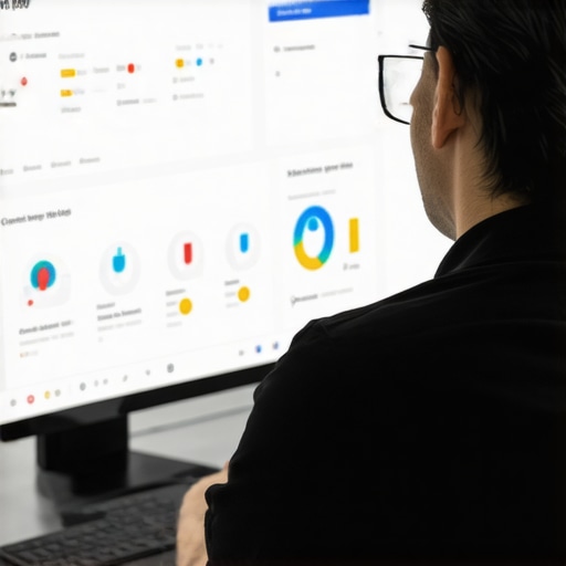 A business owner reviewing Google Business Profile analytics on their desktop, emphasizing ongoing management.