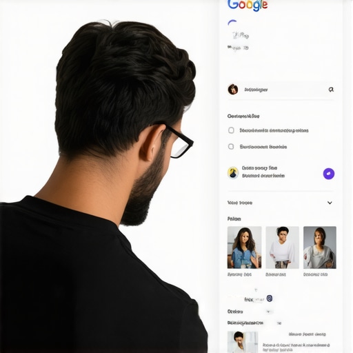 Business owner updating Google My Business profile with new photos and info