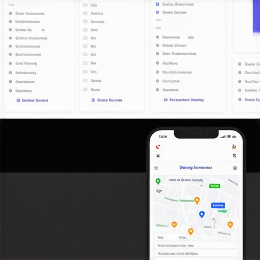 Screenshot of local SEO tools and Google Maps analytics on a computer screen.