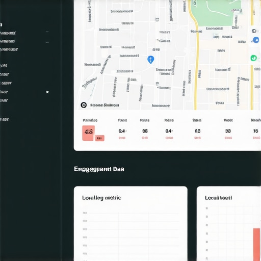 A detailed dashboard displaying real-time local ranking signals and analytics for businesses