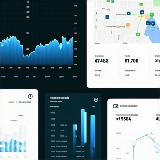 A person analyzing local business map data on a digital screen.
