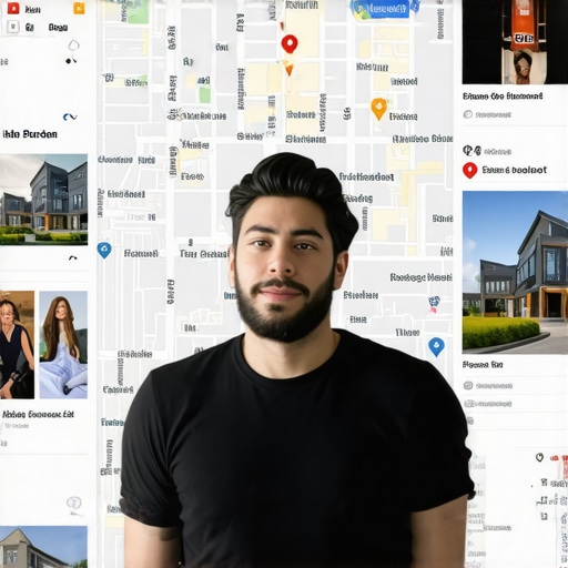 Business owner adding photos and keywords to Google Maps profile