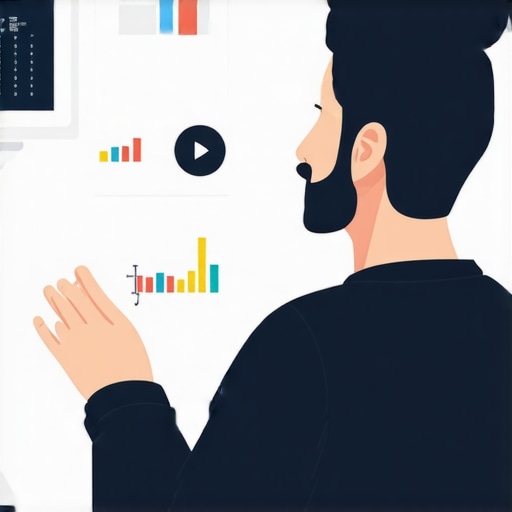 Business owner updating Google My Business profile with visual analytics