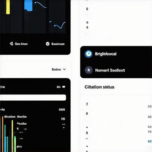 BrightLocal dashboard displaying local search rankings and citation consistency.
