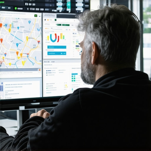 Person reviewing local SEO analytics on a computer