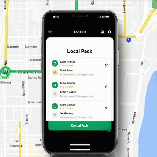 Diagram of a business profile moving into the top 3 Google Map results after category and photo optimization.