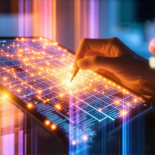 Heat map of local search rankings on a digital tablet.