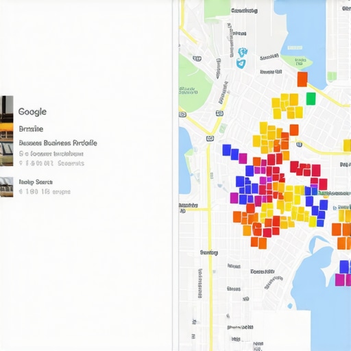 Comparison between standard business profile stats and a detailed local search grid.
