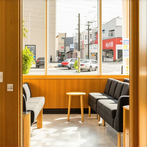 High quality photo of a real medical office waiting room used to boost map pack listing engagement
