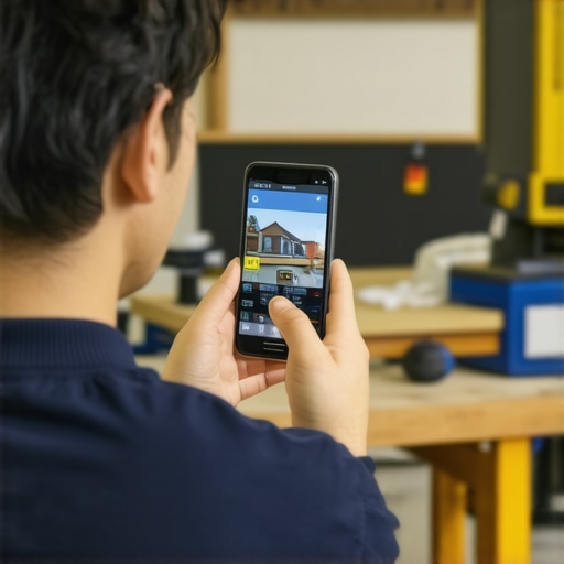 A person taking a photo of their work to improve map pack engagement