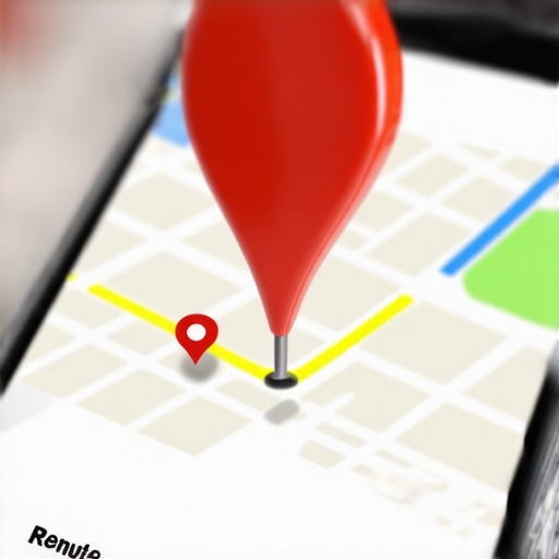 A 3D illustration showing a business profile pin moving to the top spot in local search results.