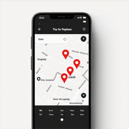 Smartphone showing a competitive local map pack result for a local business search.