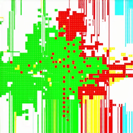 A visual representation of local map pack rankings across a city grid