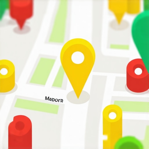Map pack ranking grid showing local search visibility variations.