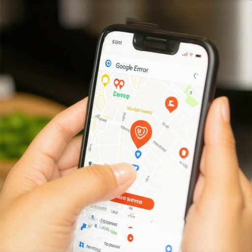 A smartphone screen displaying a 404 error on a local business map profile