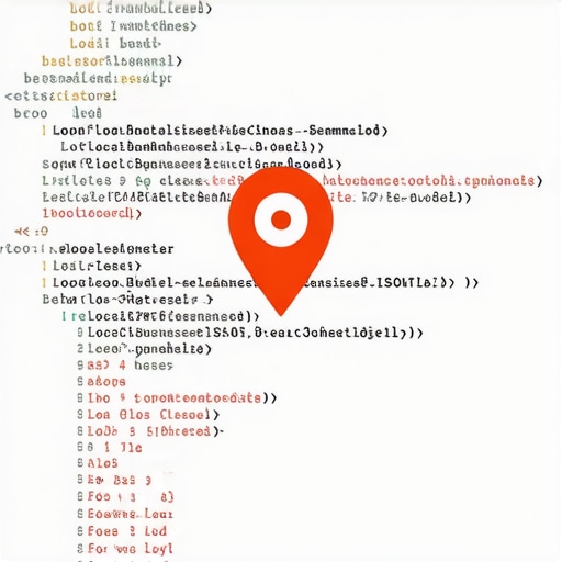 A visual representation of website code and local schema markup for map pack rankings.