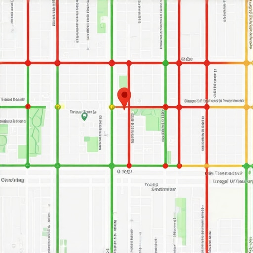 A visual representation of how local rank trackers show business map pack placement across a city grid.