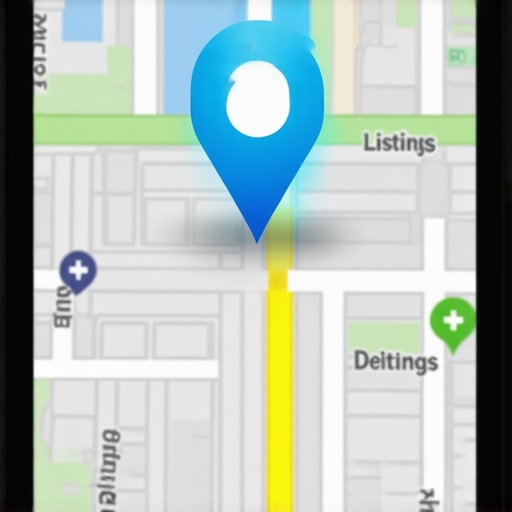 A smartphone showing a local map pack with a highlighted top-ranking business entry.