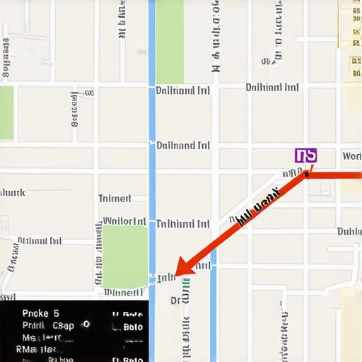 Local Map Pack Proximity Filter Visualized A map showing how business map pack placement changes based on the searcher's physical distance from the office.