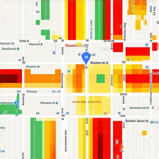 A heatmap visualization showing how local pack entry positions vary by geographic location.