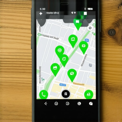 Tracking a business map pack position on a mobile device