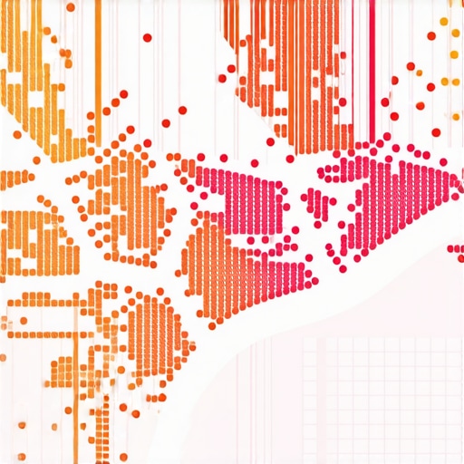 Visual representation of a business ranking in the Google Local Pack across different geographic points.