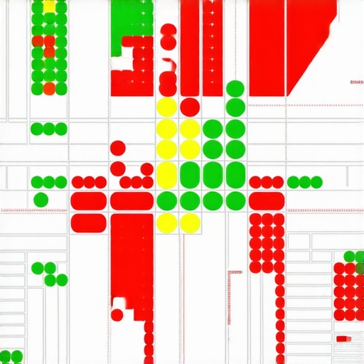 A map illustrating how a business ranks differently in the local pack depending on the searcher's physical location.