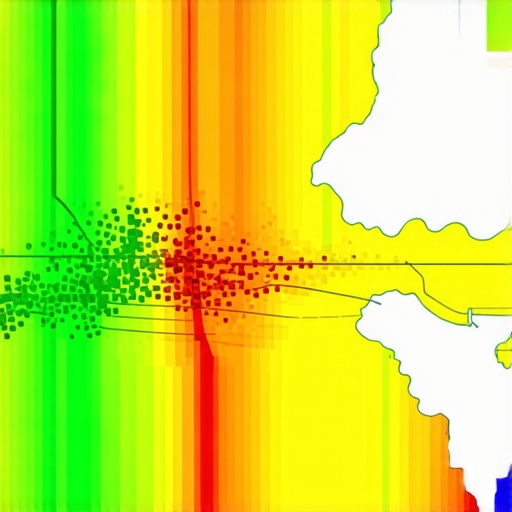 A visual representation of how map pack rankings change across different city blocks.
