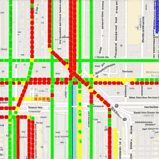 Local Ranking Heatmap Grid A visualization of business map pack rankings across different geographic points in a city.