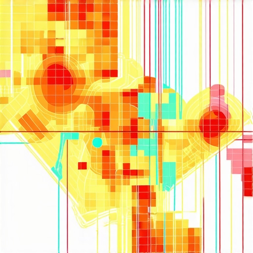 Digital heatmap showing how user engagement and proximity influence local map pack rankings.