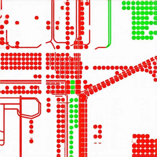 A visualization of map pack placement rankings across a city grid