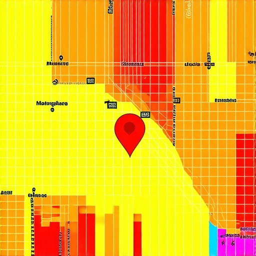A visualization of how a business's map pack rank changes based on the searcher's physical proximity.