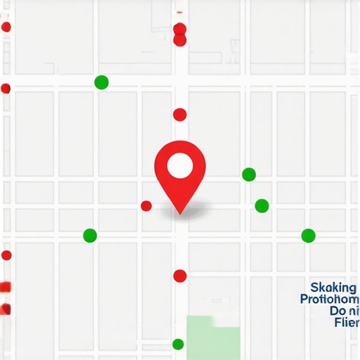 A visual representation of how local search rankings vary by exact geographical coordinates.