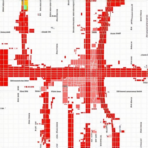 A map showing how business rankings change based on the searcher's physical distance from the office.