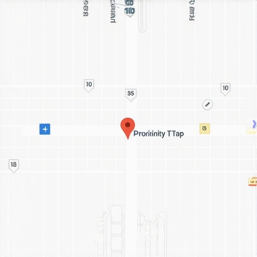 A rank tracking grid showing how local search visibility drops as distance from the business location increases.