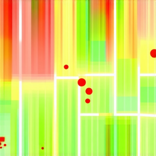 A visual representation of local map pack ranking gaps in a city neighborhood.