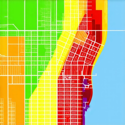 A visualization showing how map pack placement fluctuates based on the user's physical distance from the business location.