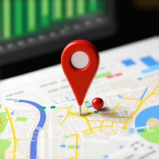 A digital map showing a business successfully ranking in the first position of the local pack.