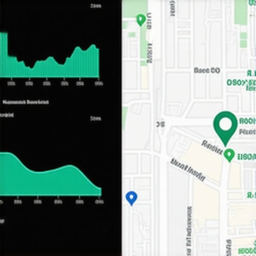 A dashboard showing map pack ranking growth and local search metrics.