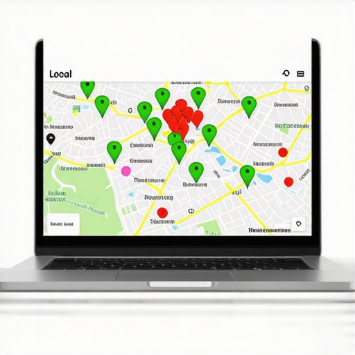A visual ranking grid showing map pack placement performance across a specific geographic area.
