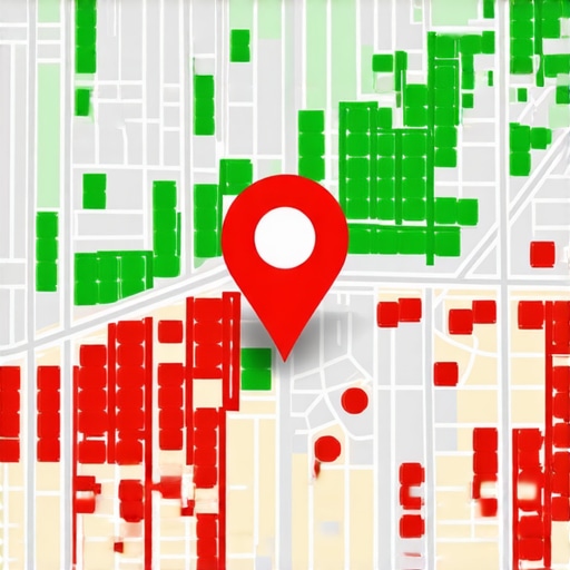 A heatmap showing local pack ranking variance across different city blocks.