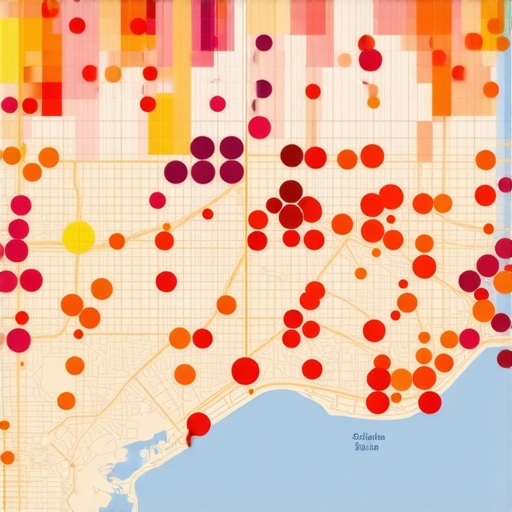 Local Search Heatmap Analysis Heatmap showing local map pack ranking intensity and proximity signals