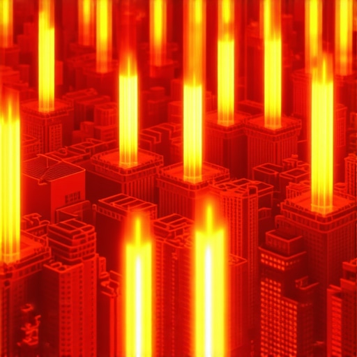 A visual representation of local pack ranking strength across a city map.